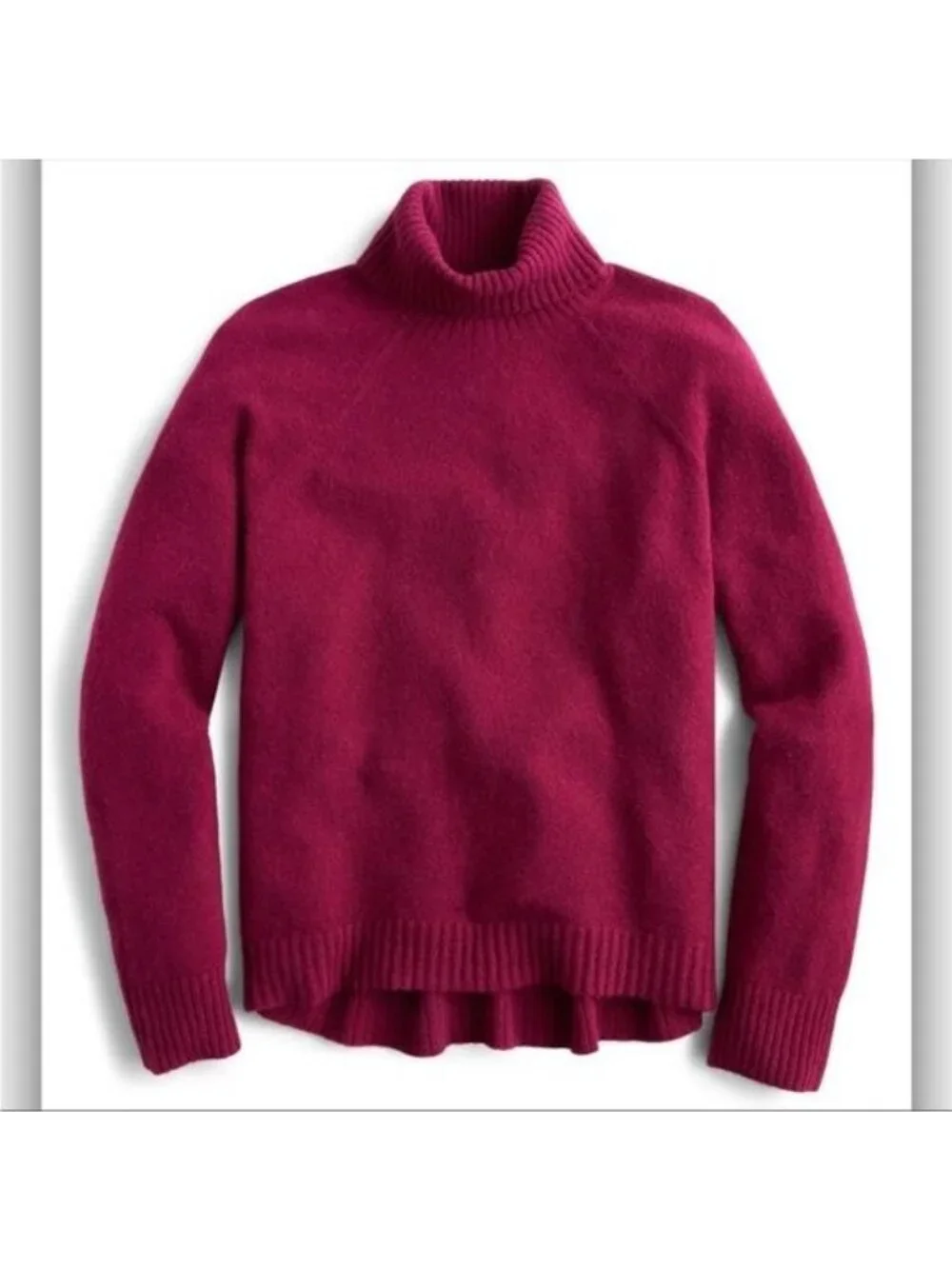 J Crew Supersoft Turtleneck wool & alpaca Sweater Pullover Preppy Burgundy XS